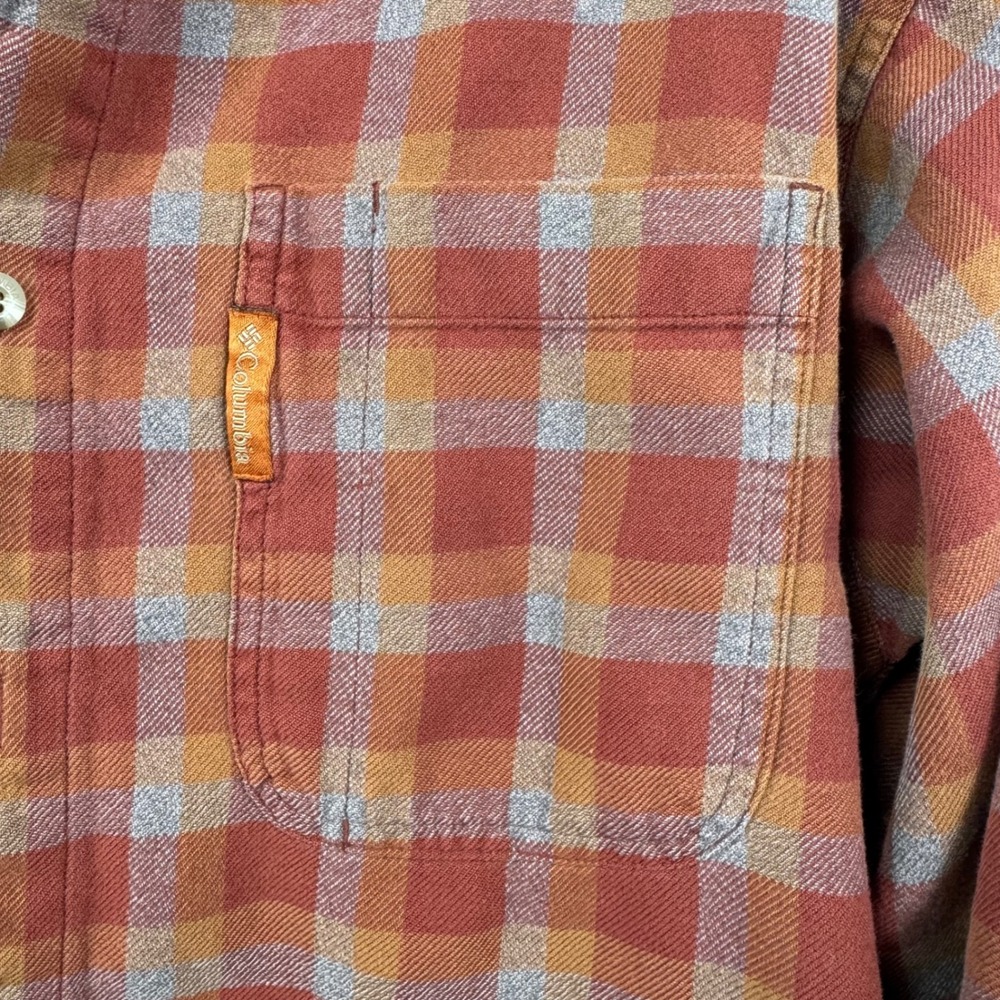 Columbia Plaid Button Up Shirt Mens Large Cotton Long Sleeve / Sku 0229 - Picture 2 of 6